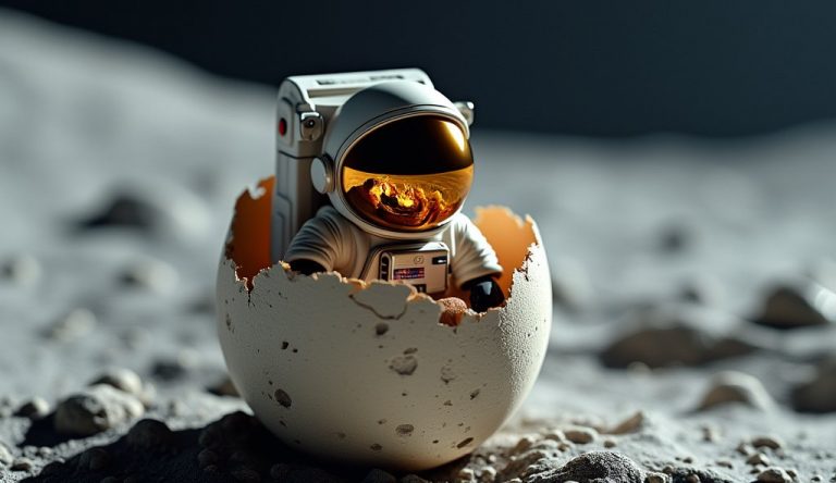 Astronaut in a egg